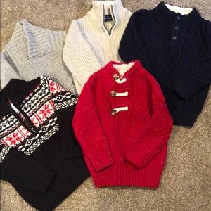 Lot of five size 2T sweaters